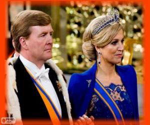 Układanka Wilhelm Aleksander i Máxima nowe królów Holandii (2013)