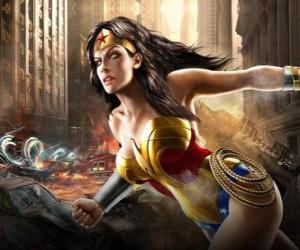 Układanka Wonder Woman jest nieśmiertelny superheroine z uprawnienia podobne do Superman