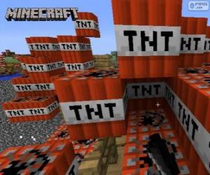 Układanka Wybuchowe blok Minecraft TNT