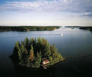 Układanka Wyspa na Morzu Bałtyckim, Finlandia