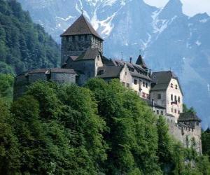 Układanka Zamek w Vaduz, Liechtenstein