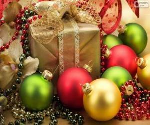 Układanka Zdobione prezent na Boże Narodzenie