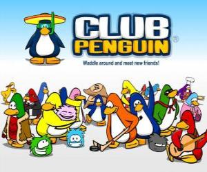 Układanka Śmieszne pingwiny z Club Penguin