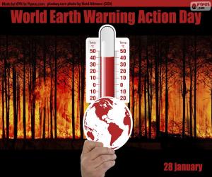 Układanka Światowy Dzień Akcji Ocieplenia Ziemi