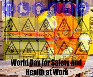Układanka Światowy Dzień Bezpieczeństwa i Ochrony Zdrowia w Pracy