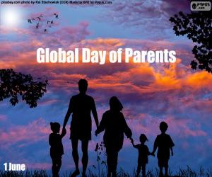 Układanka Światowy dzień rodziców