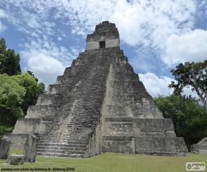 Układanka Świątynia I Tikal w Gwatemali
