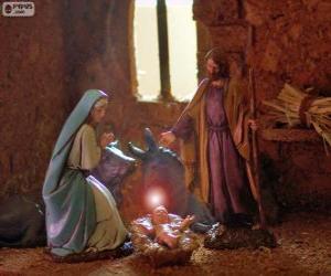 Układanka Świętej Rodziny w Wigilię