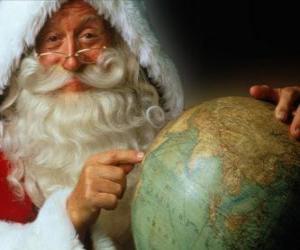 Układanka Święty Mikołaj w świecie