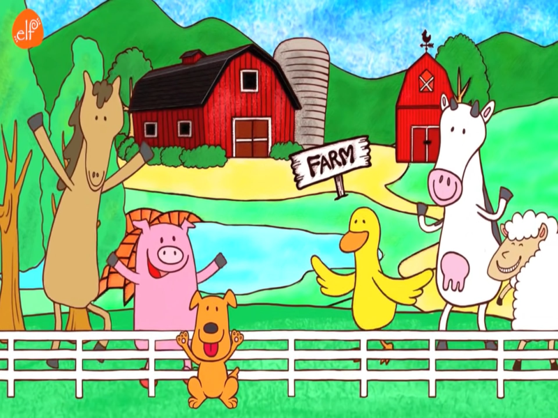 A jigsaw puzzle- farm animals puzzle