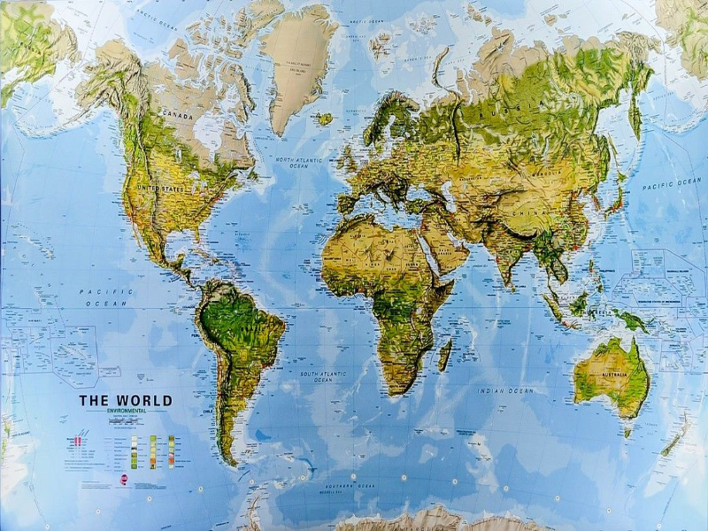 Mapa świata puzzle