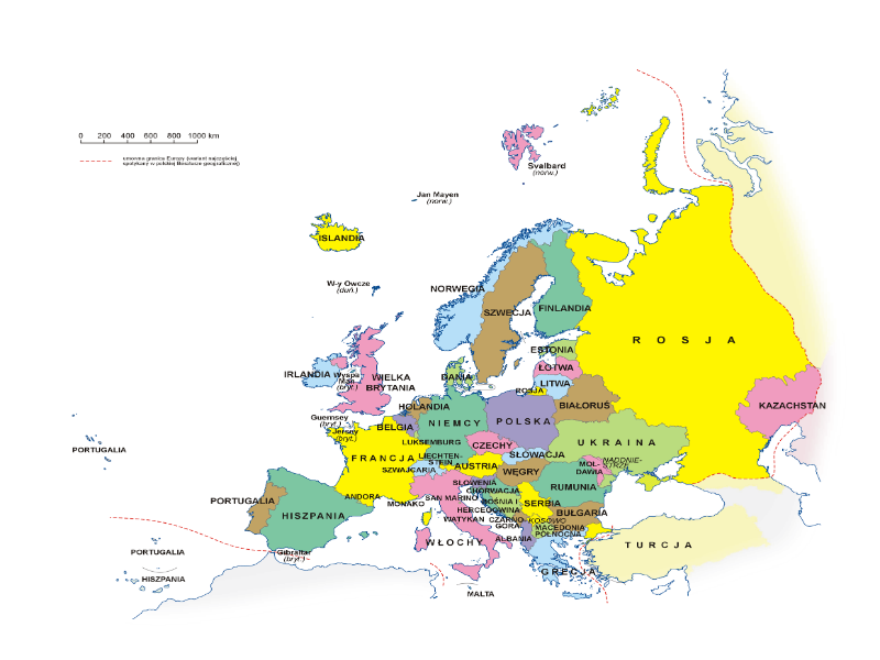 mapa polityczna puzzle